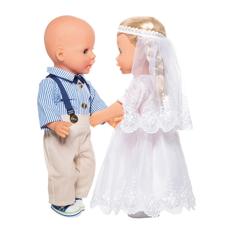 Robe de mariée Sissi - Poupée 28-35/35-45cm-1