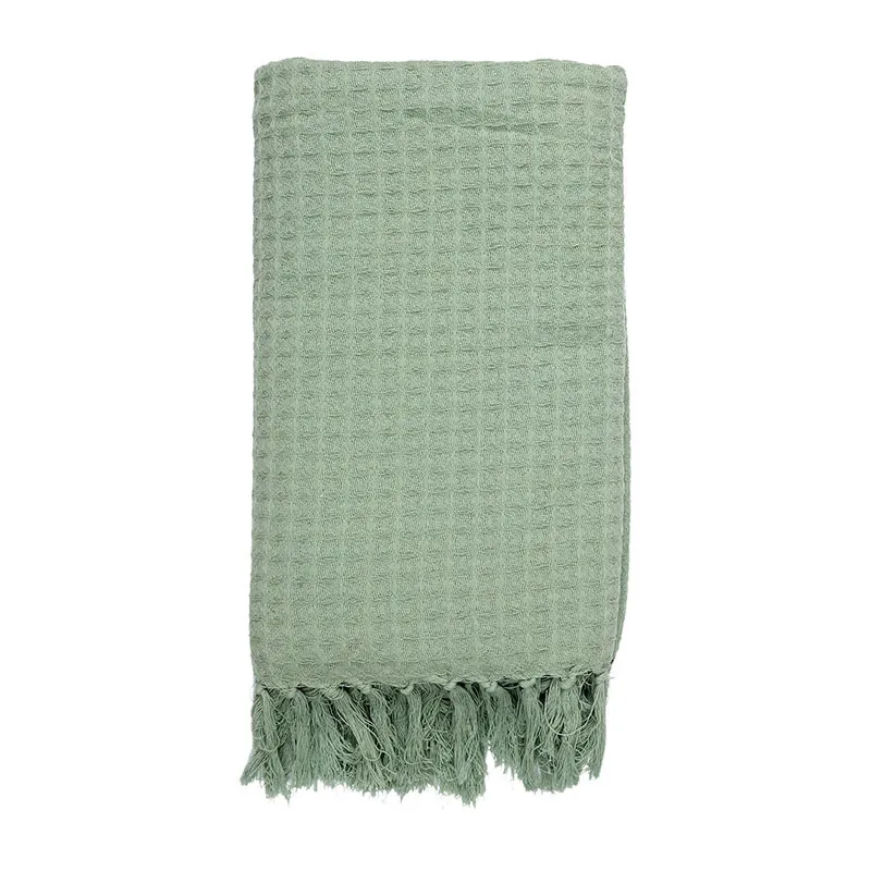 Jeté de canapé Gaufré Vert d'eau - 130x160cm-0