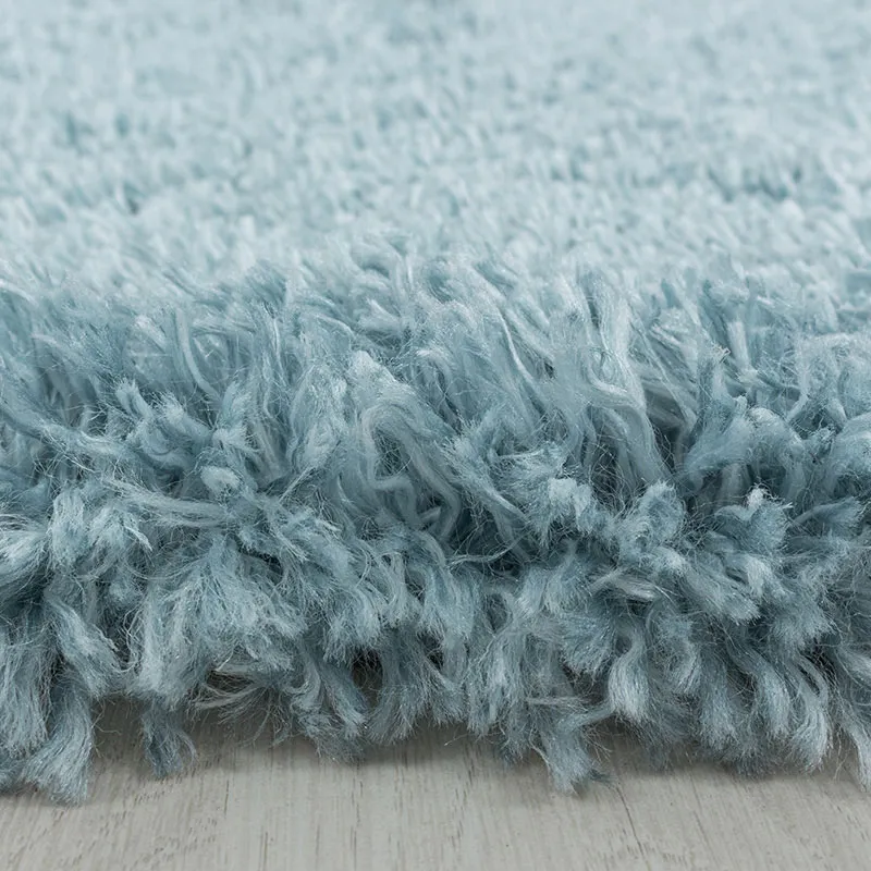 Tapis rond Fluffy Bleu - Plusieurs dim. dispos-2