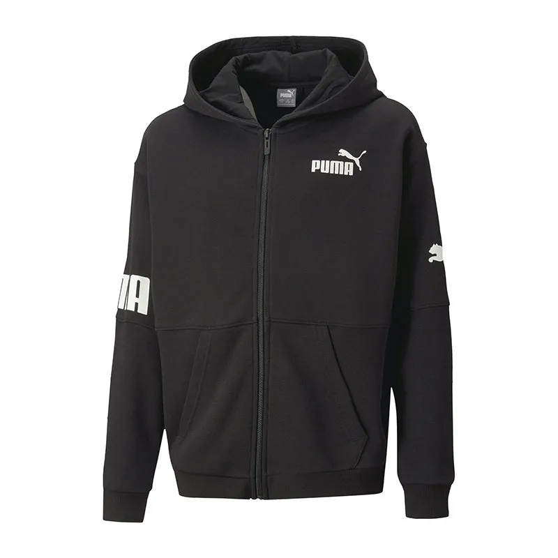 Veste à capuche Garçon Power Puma - Noir-0