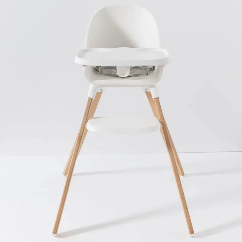 Chaise haute évolutive + Coussin Blanc - 6m+-1