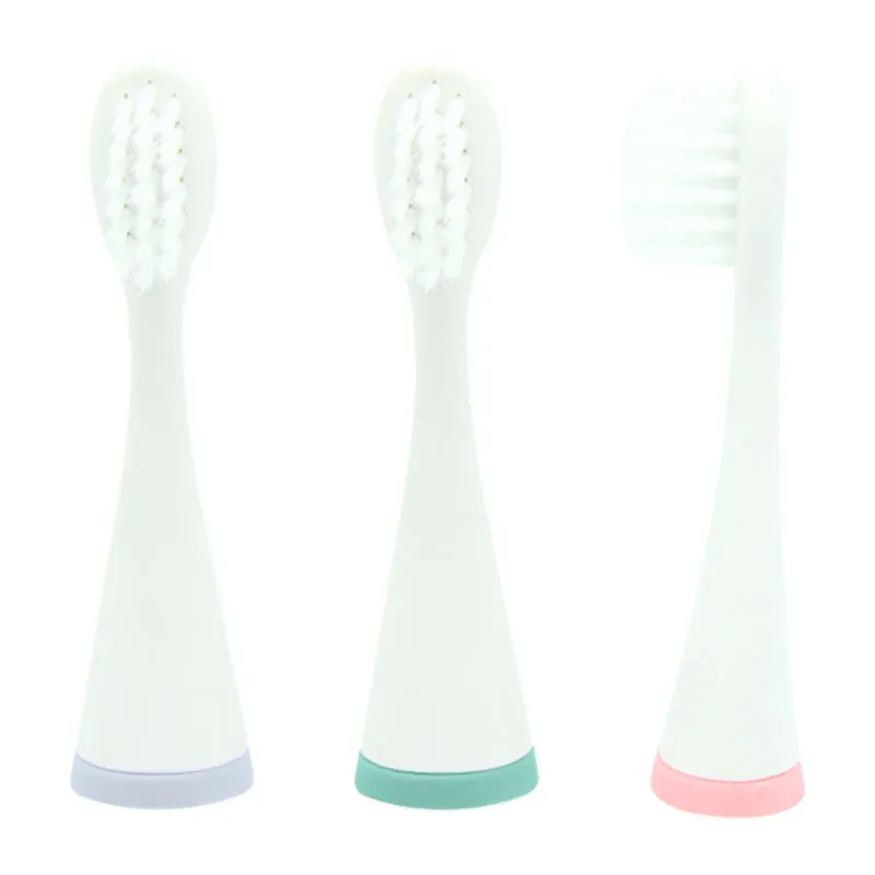 3 Têtes de brosse à dents Rose/Vert/Gris - 36m+-0