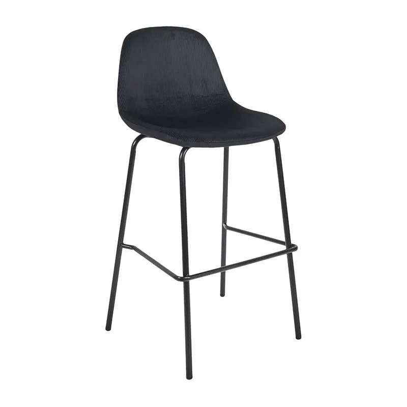 2 Chaises de bar Giulia Noir - 46x48,2x100cm-2