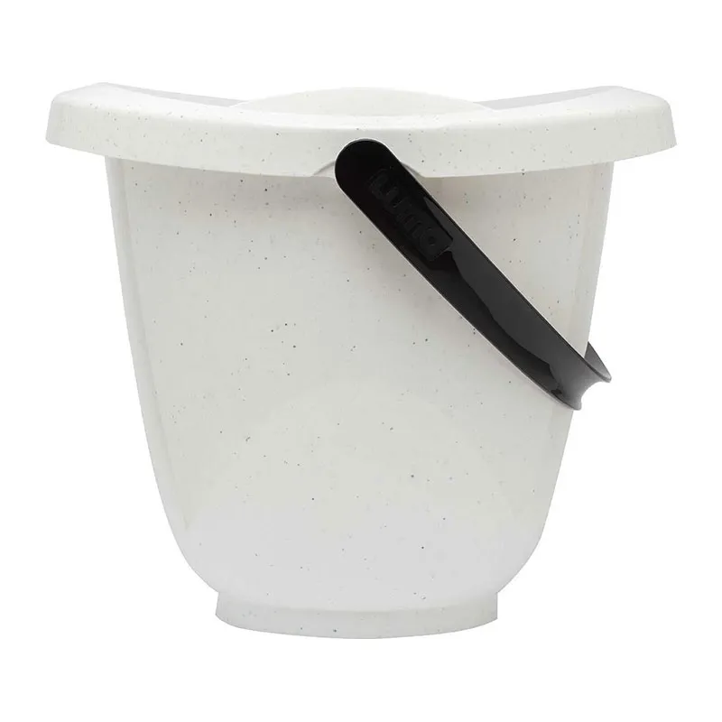 Seau à couches avec couvercle - Speckles White-0