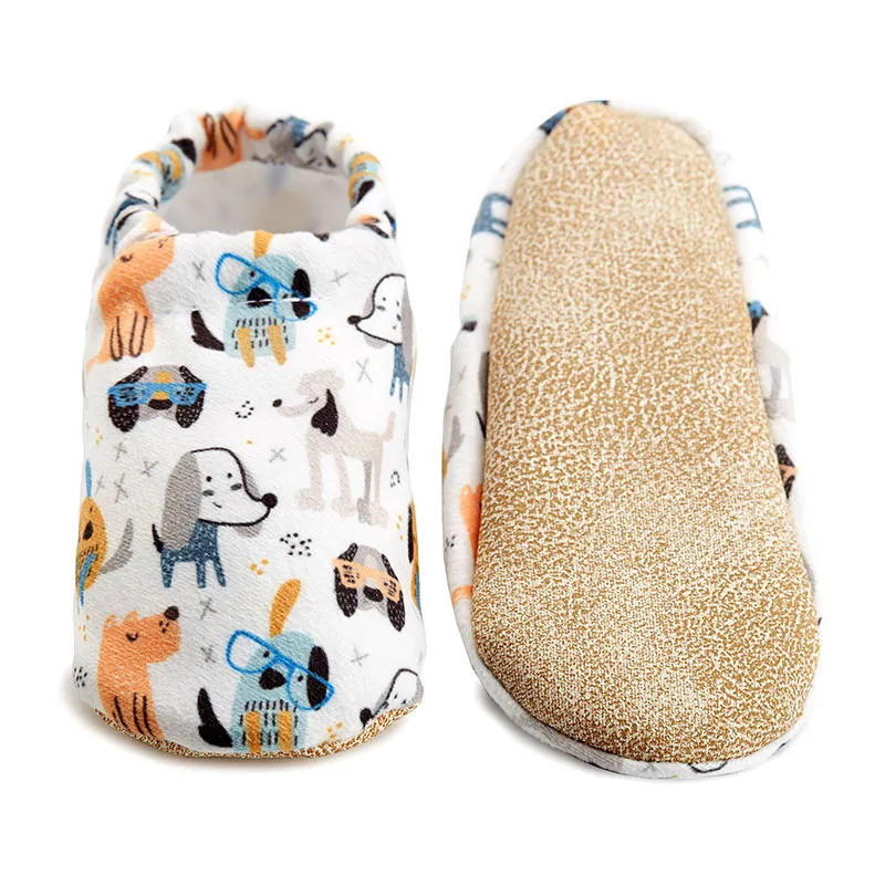 Chaussons Coton Chien - Blanc-0
