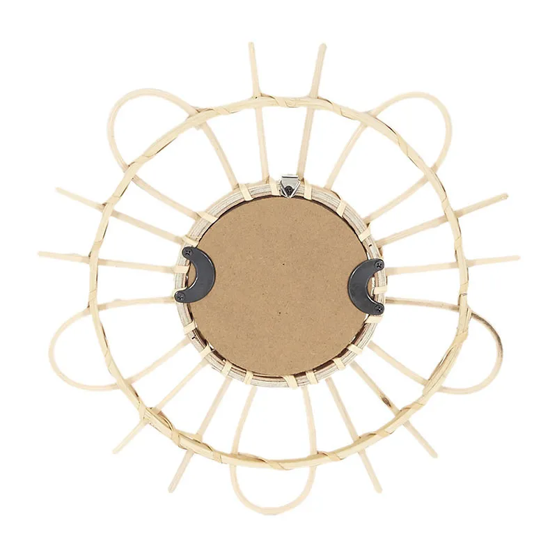 3 Miroir en rotin Marron - 28x33cm-6