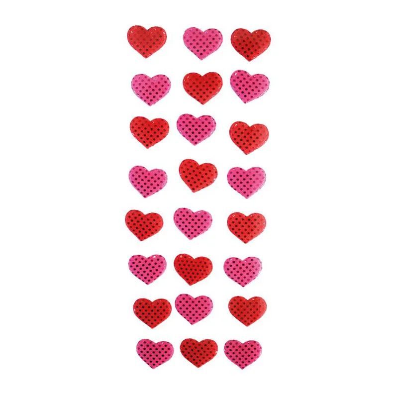 Stickers Cœurs & Paillettes - 144pcs-5