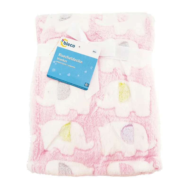 Couverture Éléphant Rose 75x90cm - 0m+-8