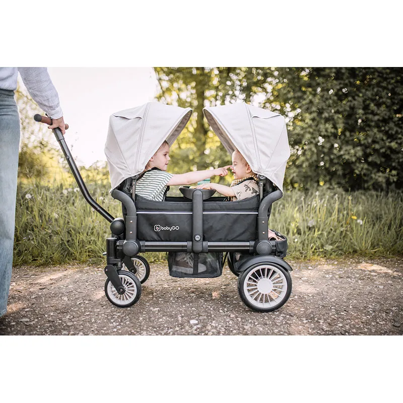 Chariot de transport enfant Cozy Rider - Black/Beige-10