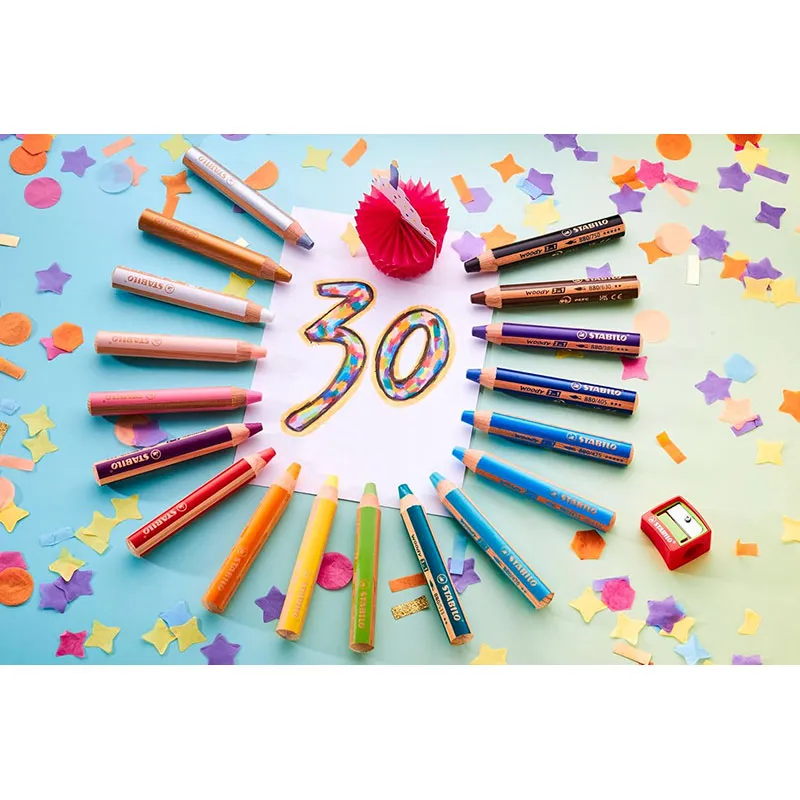 Crayons de couleurs Woody Licorne + 1 taille-crayon - 6pcs-5