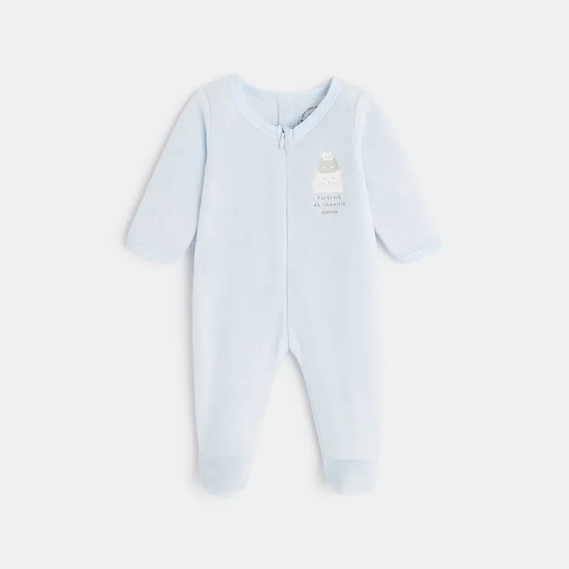 Trousseau de naissance Coton BIO Mixte - Bleu ciel-1