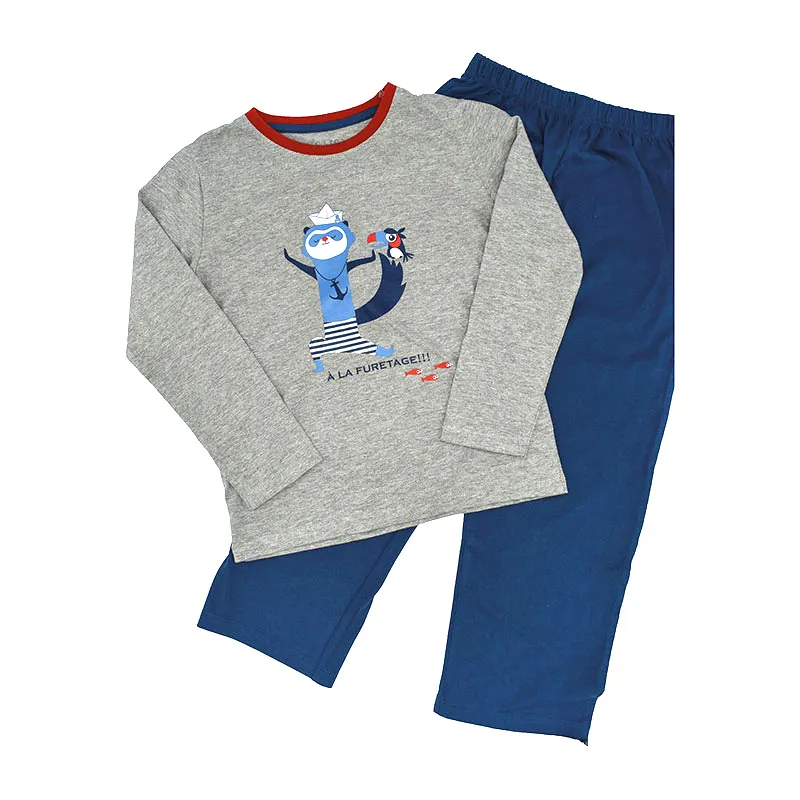 Pyjama ML Moussaillon - Marine/Gris-0