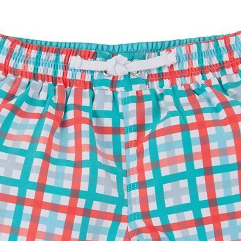 Short de bain Carreaux - Bleu/Rouge/Blanc-1