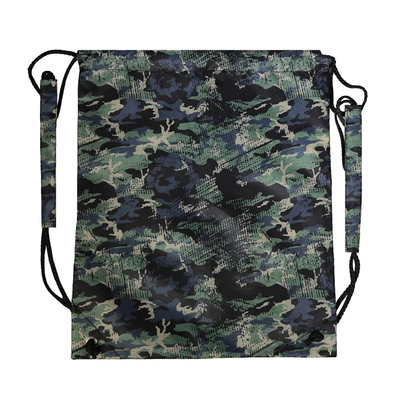 Set sac à dos, sac gym & trousse Bagtrotter Camo Vert - 31x45cm-7