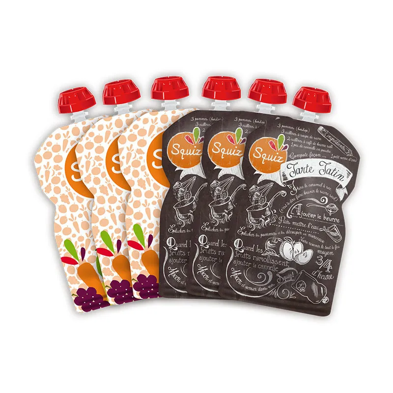 6 Gourdes réutil. 130ml Foodie - 6x130ml-0