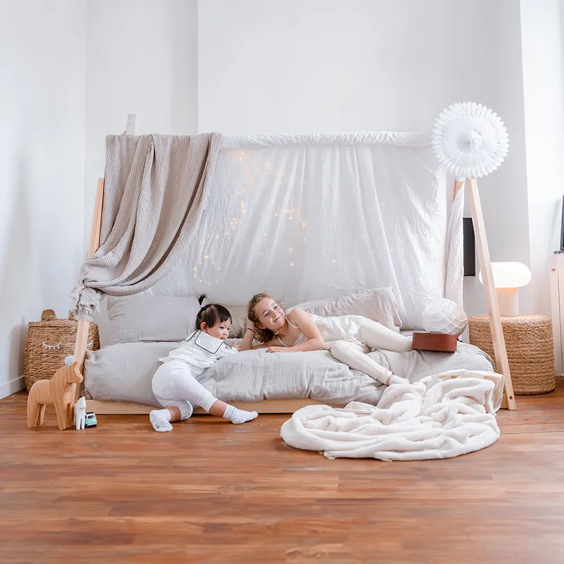 Lit tipi Plume + matelas essentiel-5