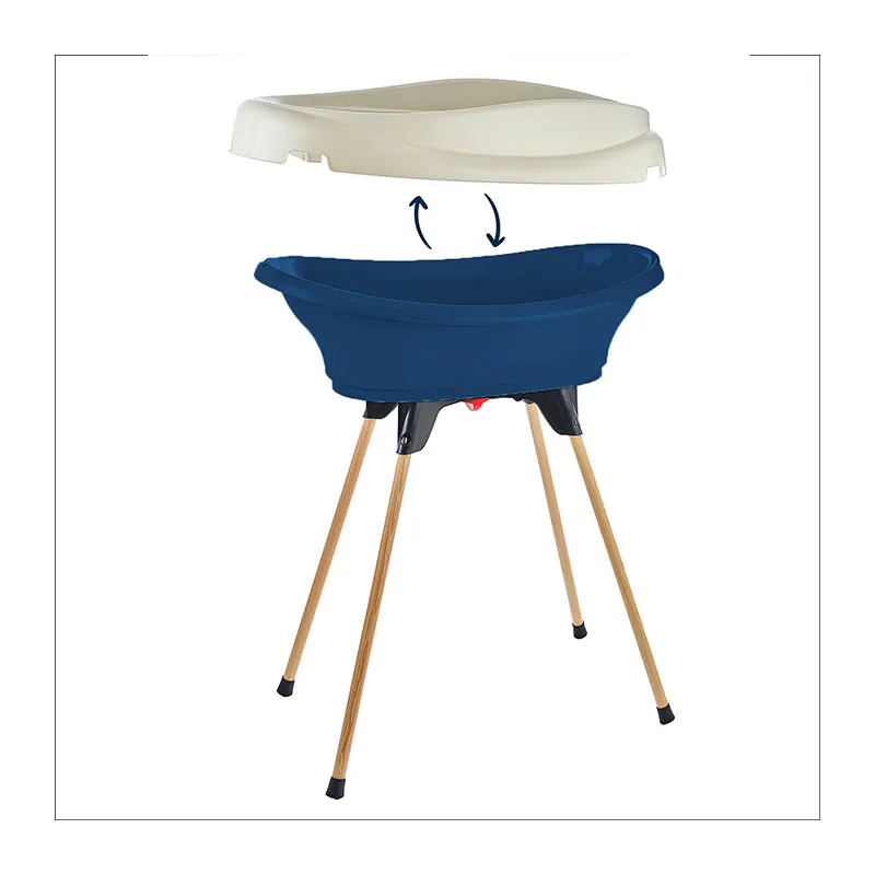Pack plan à langer et baignoire Vasco - Bleu océan-1