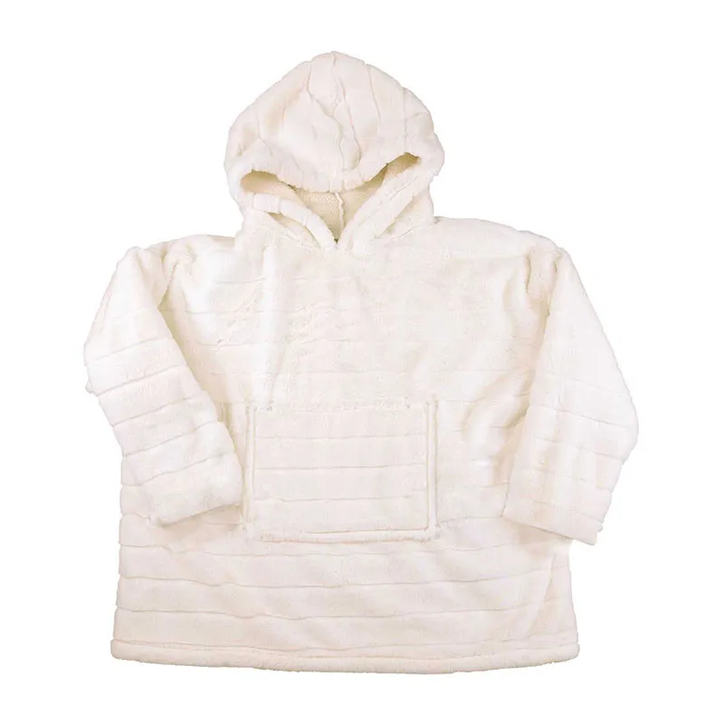 Plaid sweat fausse fourrure Blanc - TU-0