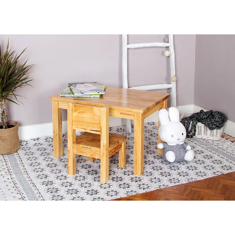 Ma Première Table Bois Naturel - 1-4+-1
