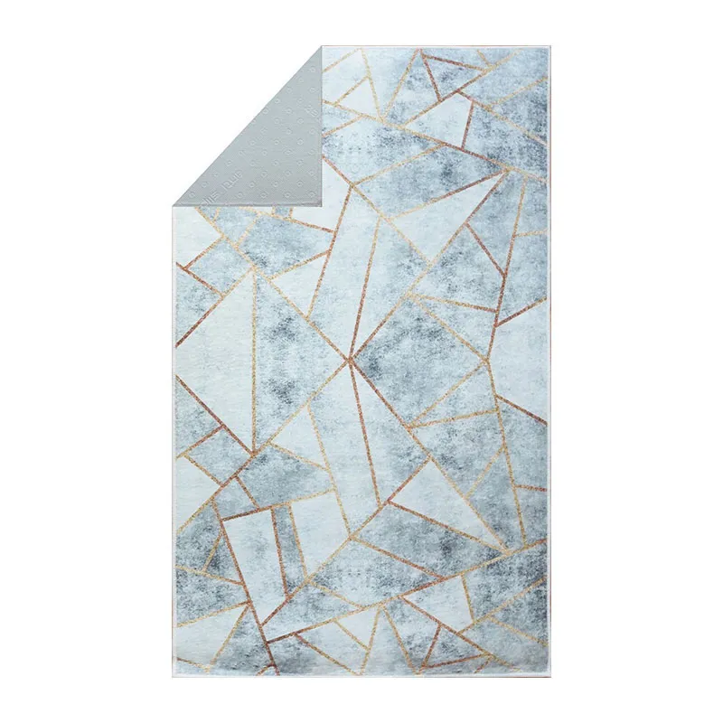 Tapis Grafic Gris/Doré-2