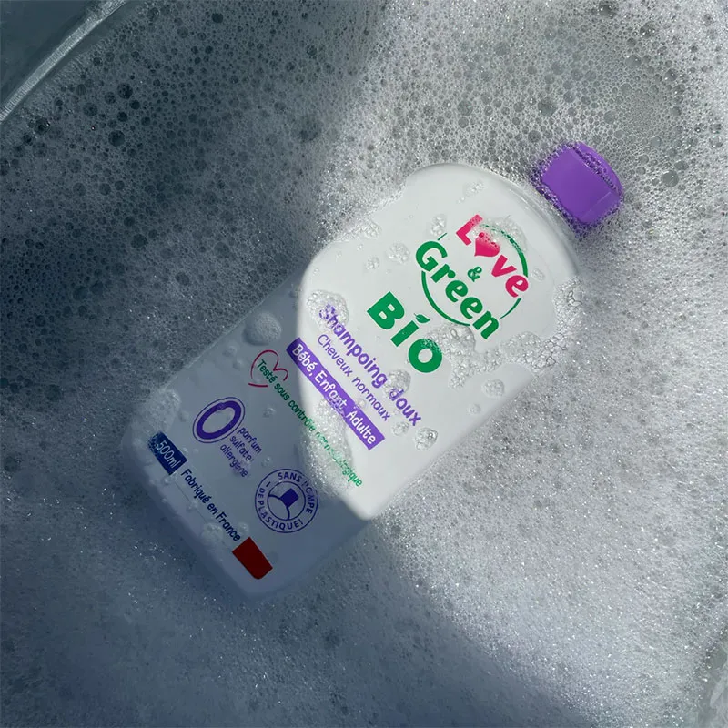 Shampoing doux certifié BIO sans parfum sans sulfate - 2x500ml-2