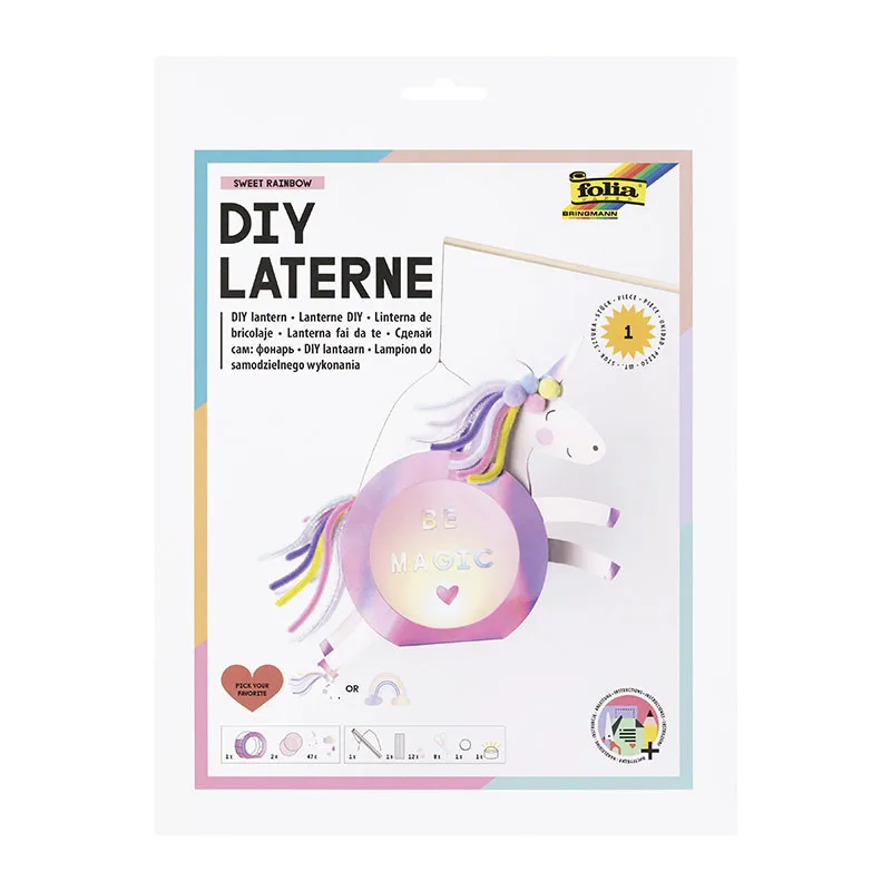 Kit créatif lanterne DIY - Sweet Rainbow-0