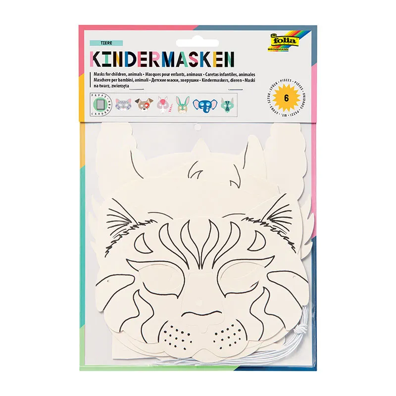 6 masques pour enfants Animaux-0