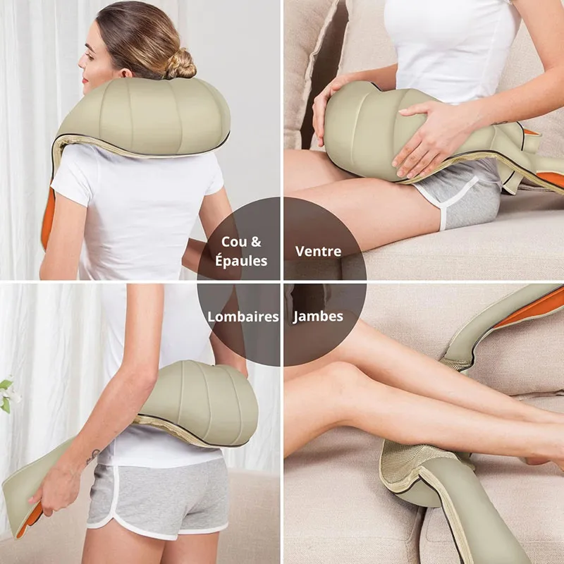 Masseur shiatsu chauffant sans fil - 12V-5