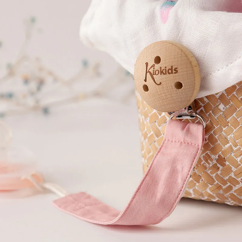 Attache-sucette Bois Rose - 23cm-0