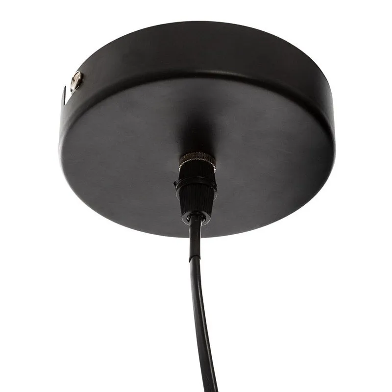 Suspension métal et rotin Alara Noir - 69,5x17,5cm-3