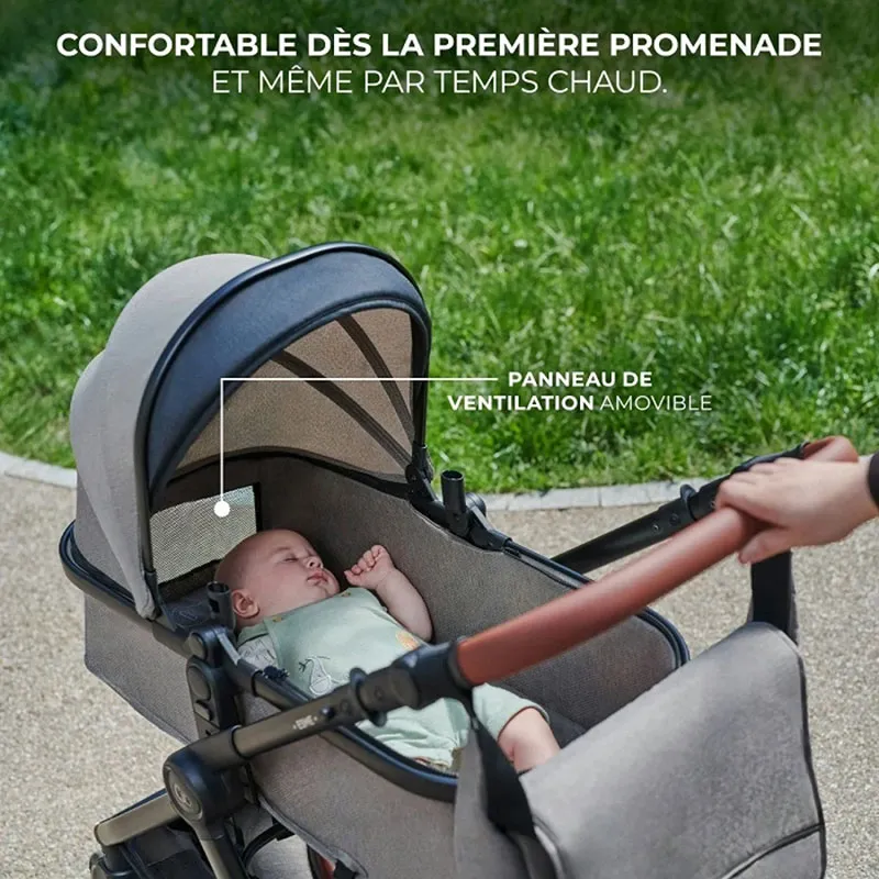 Trio Poussette Esme Moonlight Gris - 0m+-15