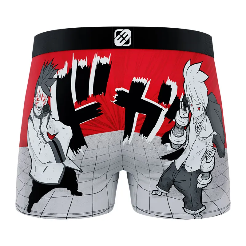 3 Boxers Homme Manga Style - Jaune/Gris/Bleu/Rouge/Noir-7