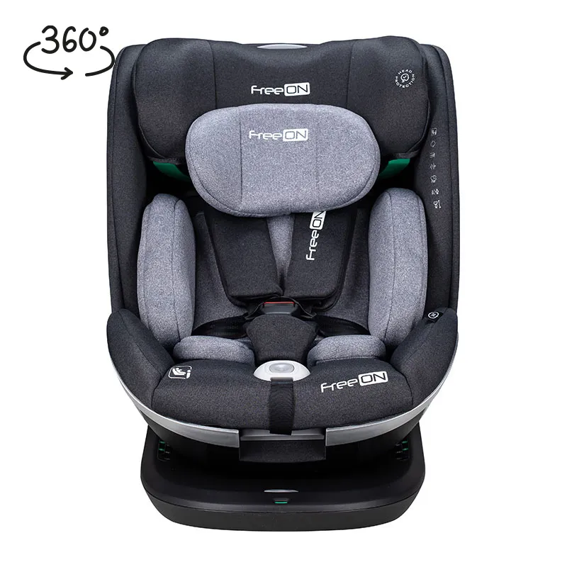 Siège-auto 360° I-Size/Isofix Opal 40-150 cm - Gris clair-0