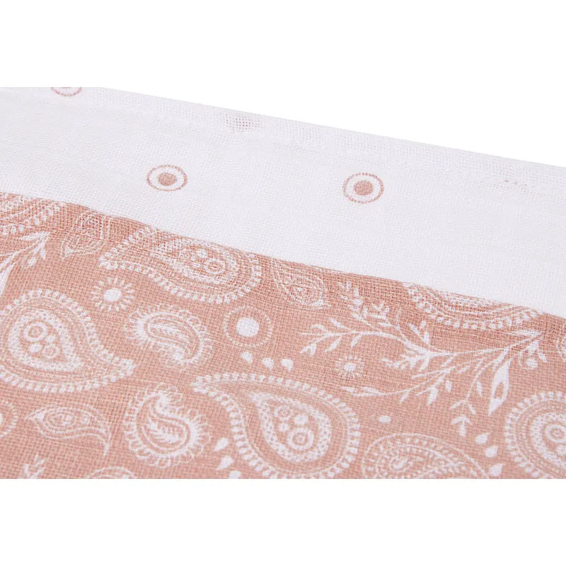 2 Langes Gaze de Coton Paisley & Halo Rosewood - 70x70cm-3