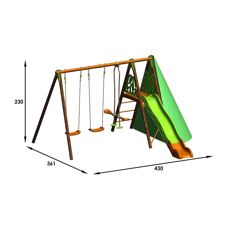 Portique Bois & Métal Navajo 2,3m - 3+-7