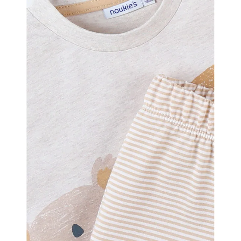 Pyjama MC 2pcs. Raton Laveur - Beige-3