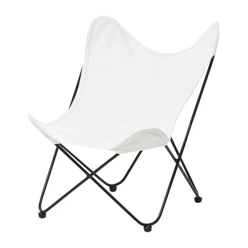 Fauteuil Butterfly Blanc - 63x48x44cm-0