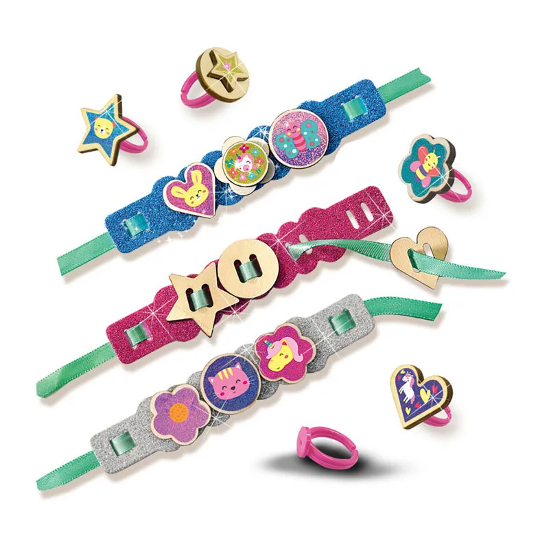Kit créa. Bagues & Bracelets à paillettes faciles - 36m+-2