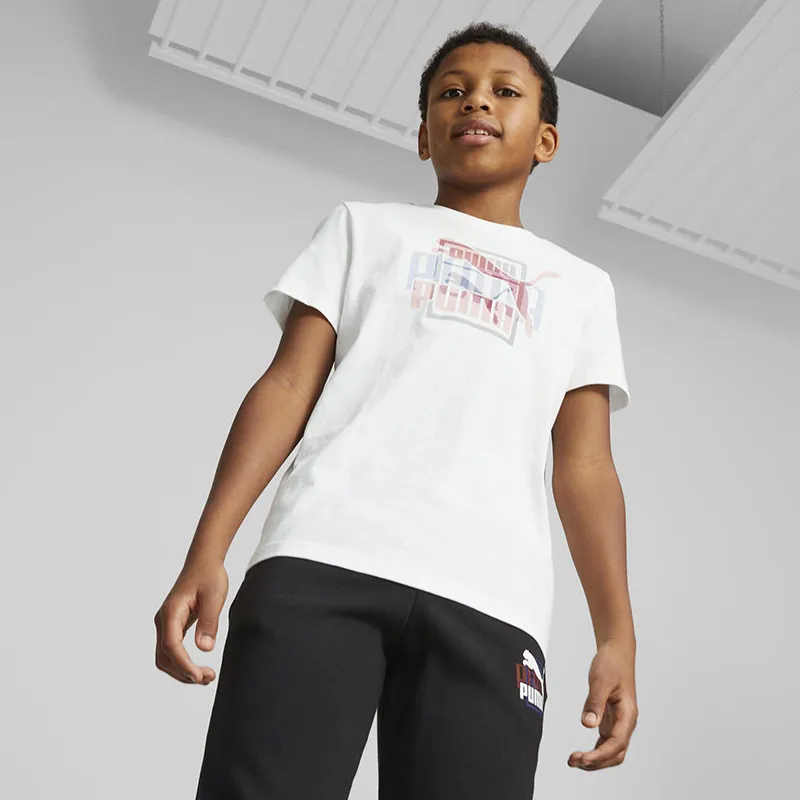 T-shirt Garçon Classic 48 Puma - Blanc-2