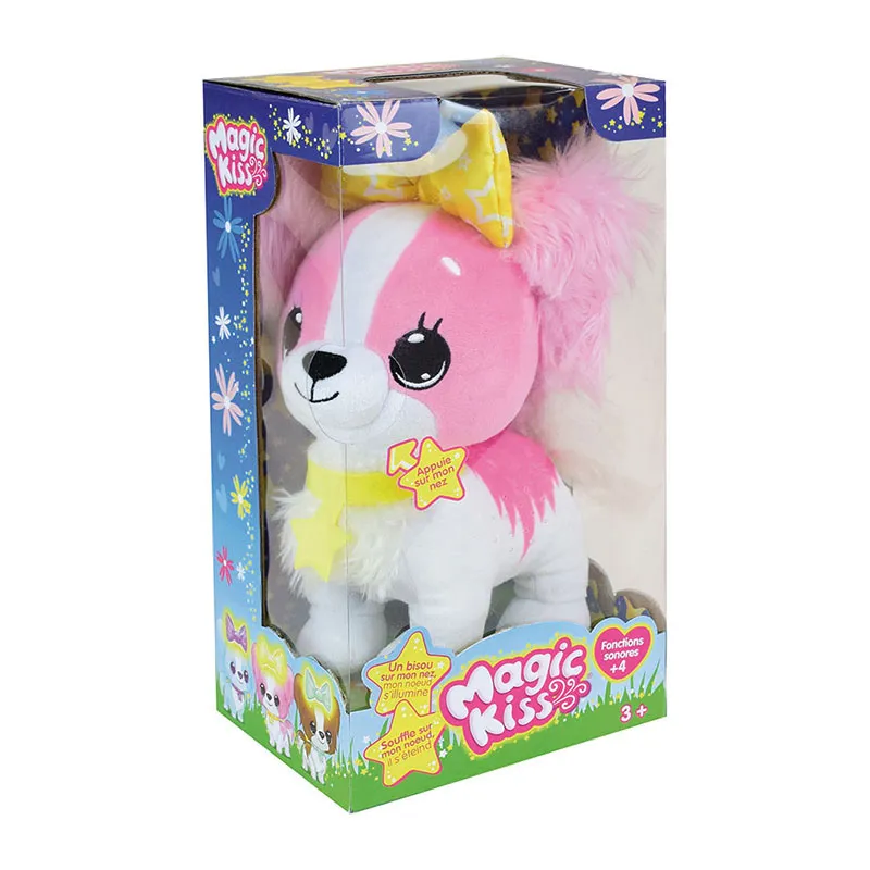 Peluche interactive Chien Rose Magic Kiss 26cm - 36m+-2