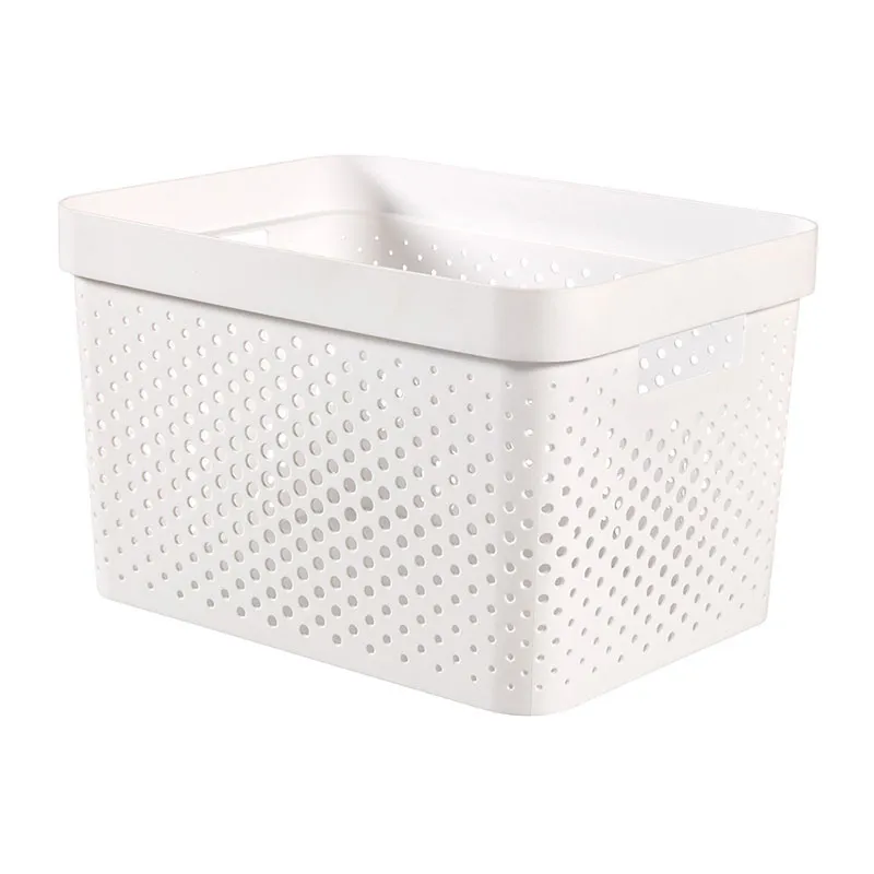 Panier Infinity dots recyclé Blanc - 17L-0