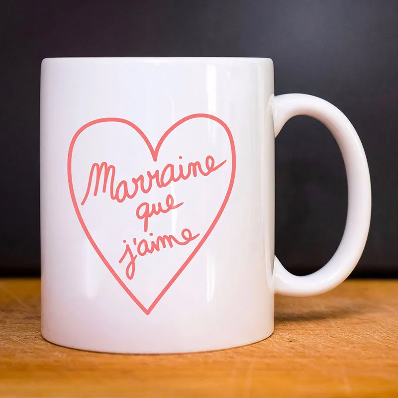 Mug Marraine que j'aime - Blanc-0