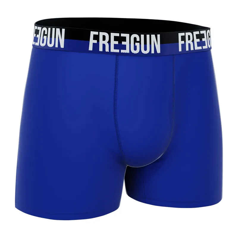 4 Boxers Homme Freegun - Noir/Gris/Blanc/Violet-4