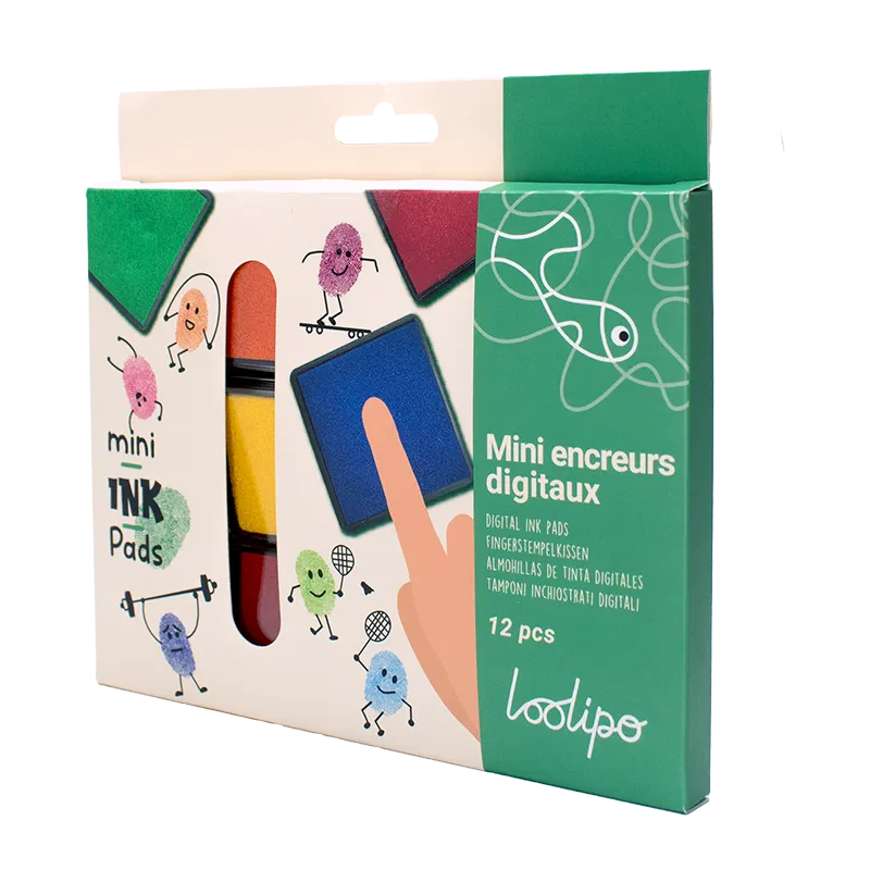 Encreurs empreinte digit. mousse EVA Ø4cm 12pcs - 3+-10