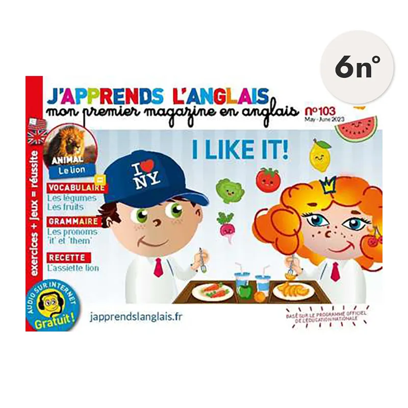 Abo. Bimest. J'apprends l'Anglais 6n°/1 an - 6+-0