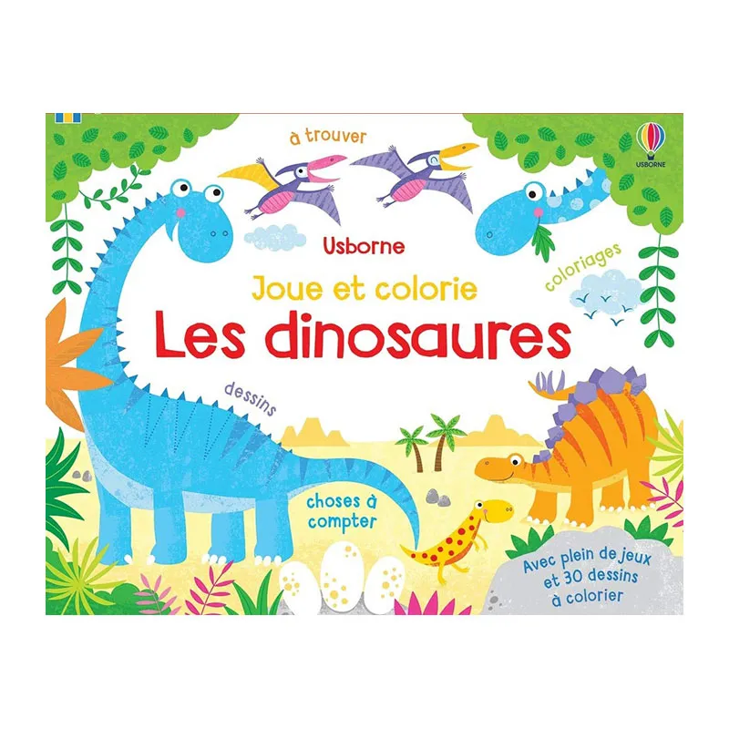 Joue et colorie Les dinosaures - 3+-0