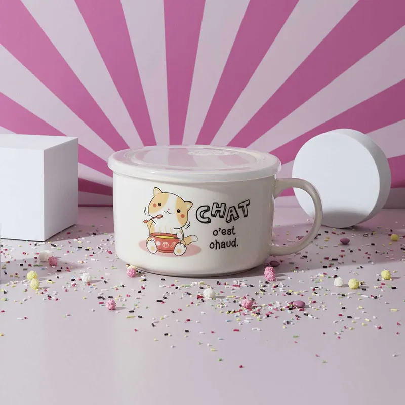 Bol avec couvercle Kawaii Aléat. - ø13cm-2