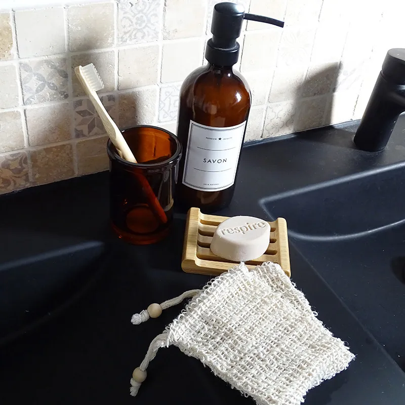 Brosse à dent Bambou Adulte Medium - Rouge-1