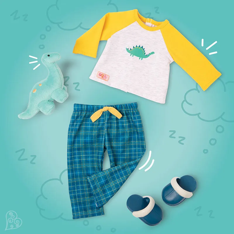 Tenue Garçon Pyjama Dino - Poupée 46cm-5