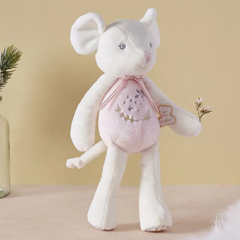 Peluche Souris Rose/Blanc 25cm - 0m+-0